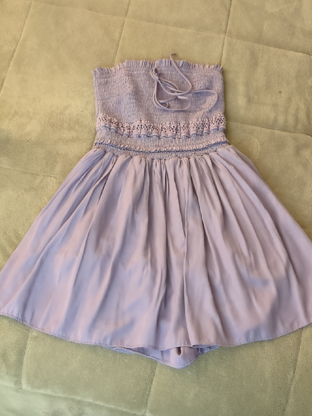 Mustard Seed Lavender Strapless Girls Romper Size S